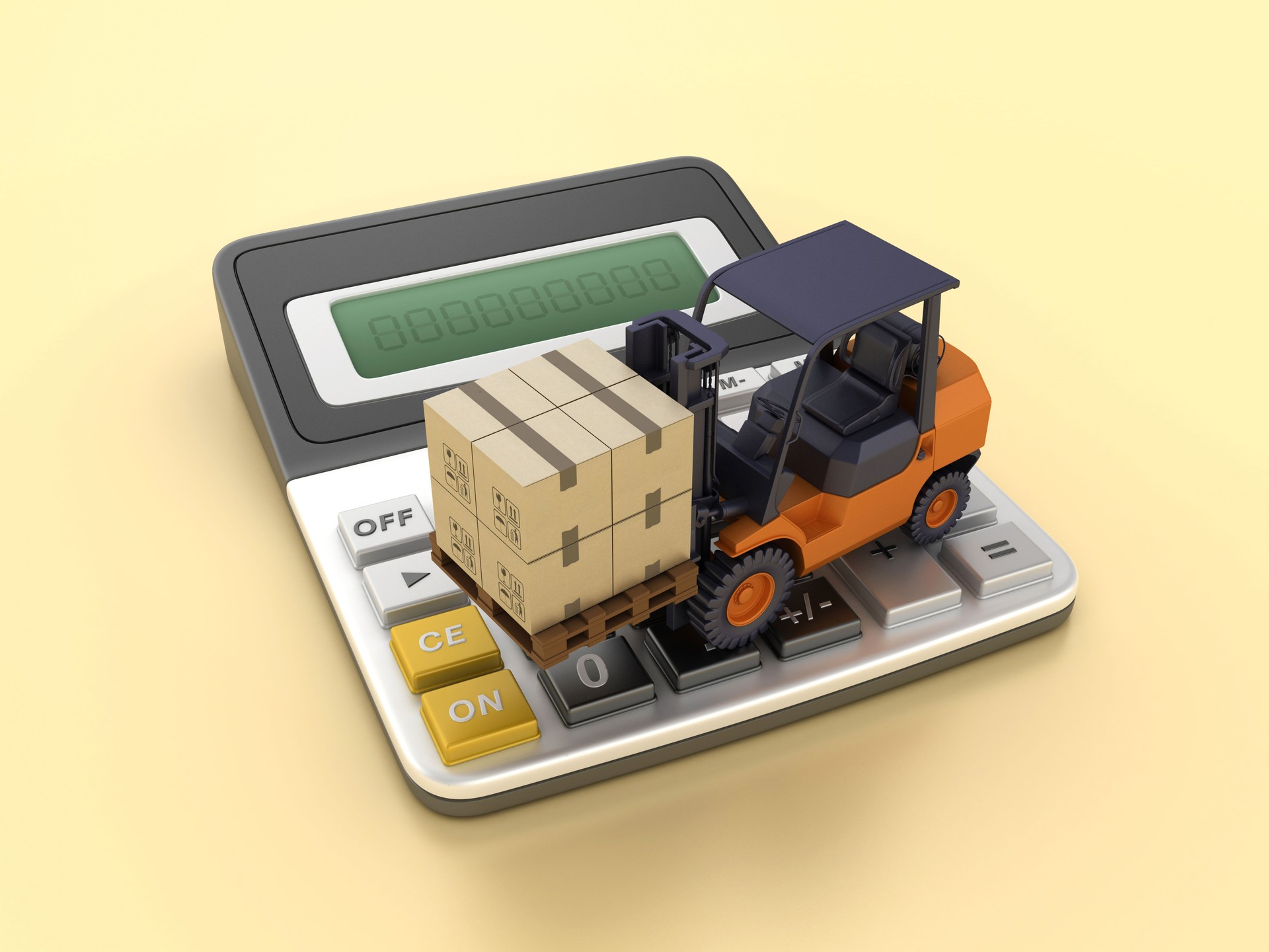 Forklift Truck with Calculator